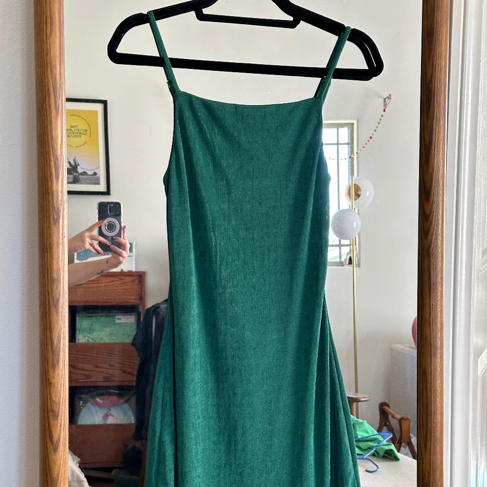 Camila Coelho Jasmine Mini-Dress, Emerald Green, Size M